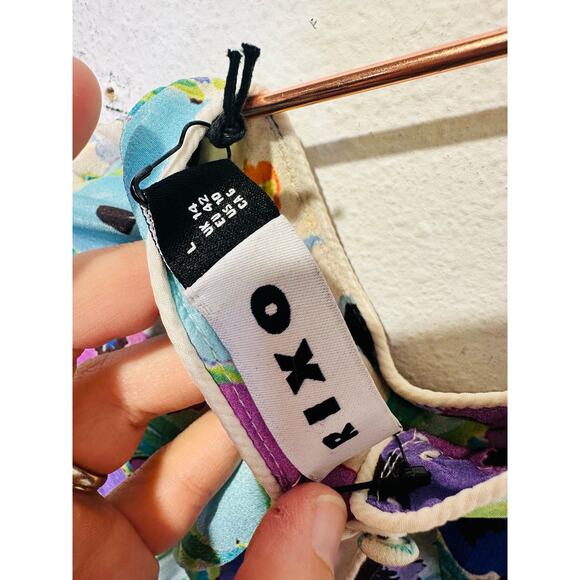 NWT RIXO Lilac link Floral 100% Silk Open Back Dani Maxi Dress Size US 10 - Picture 12 of 16